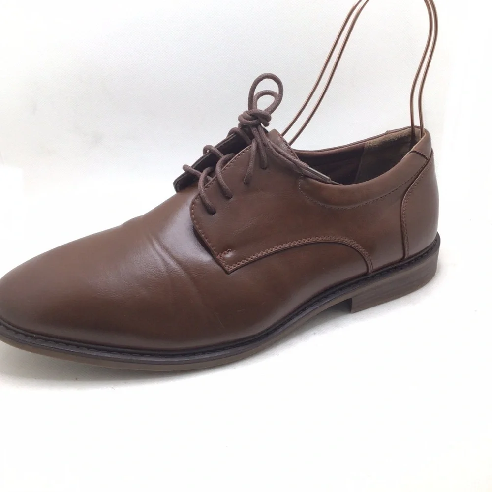 Hugo Vitelli Mens Brown Oxford Lace Up Dress Shoes Size 13EEE